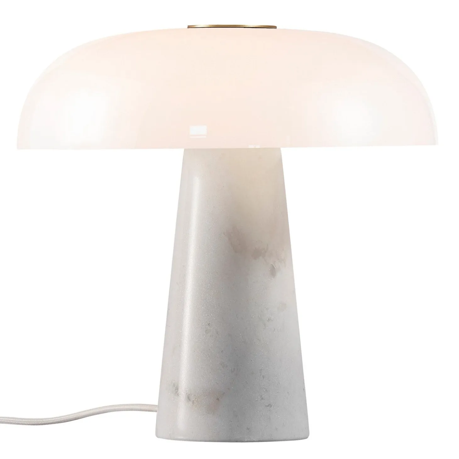 Glossy Bordslampa Opal Vit