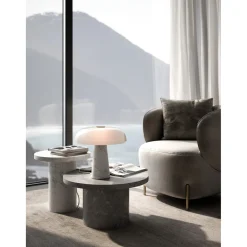 Glossy Bordslampa Opal Vit
