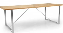 Gotland Matbord 220x95 cm Borstat Stål/Teak