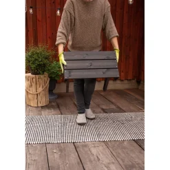 Granny Utebord Furu Oljad Grå