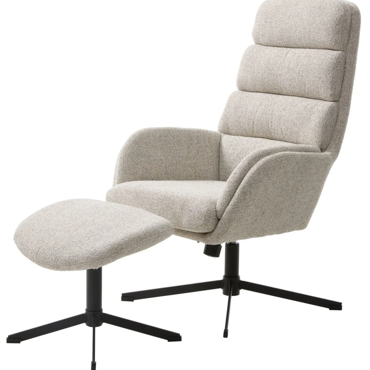 Gregory Fåtölj & Fotpall Offwhite Melange