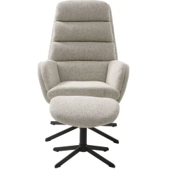 Gregory Fåtölj & Fotpall Offwhite Melange