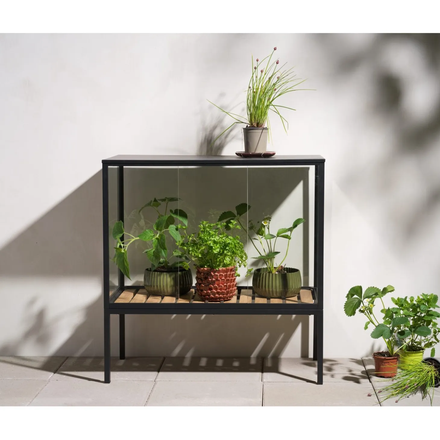 Grower Greens Växtskåp Svart 81x41x82 cm
