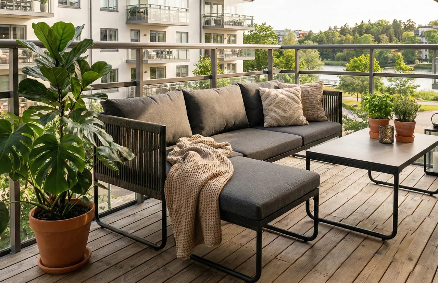 Hamnborg Loungegrupp Grå