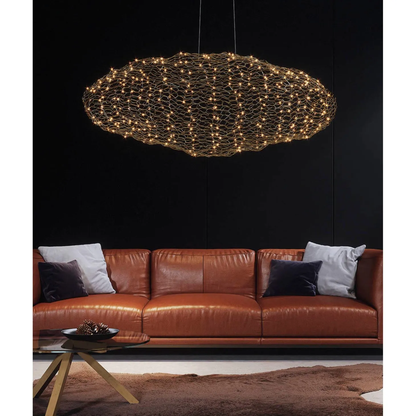 Hayden Taklampa 115 cm Guld