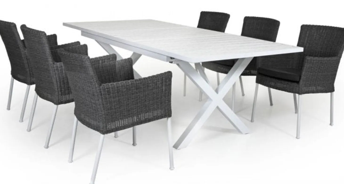 Hillmond Bord 100x240-310 cm Vit