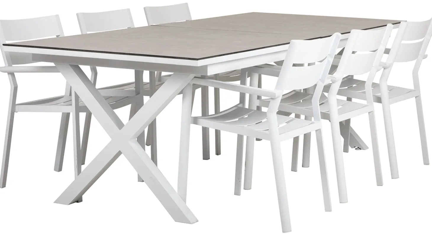 Hillmond Matgrupp Vit ink 6st Delia Karmstolar