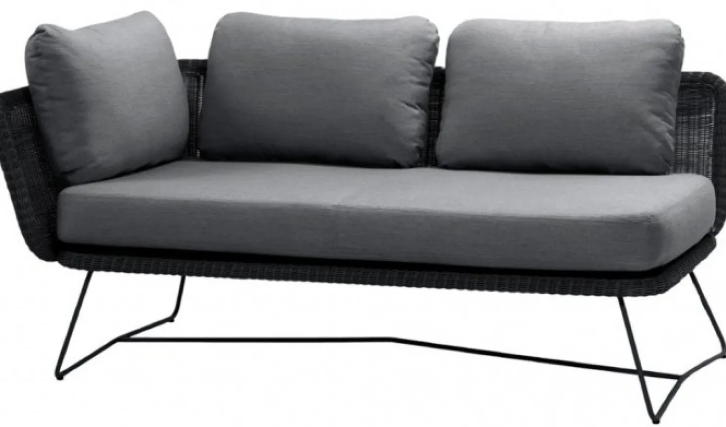 Horizon 2-sits Soffa Höger Svart