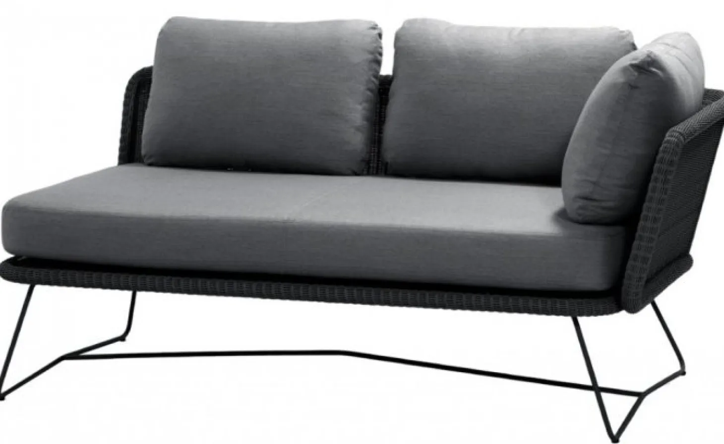 Horizon 2-sits Soffa Vänster Svart