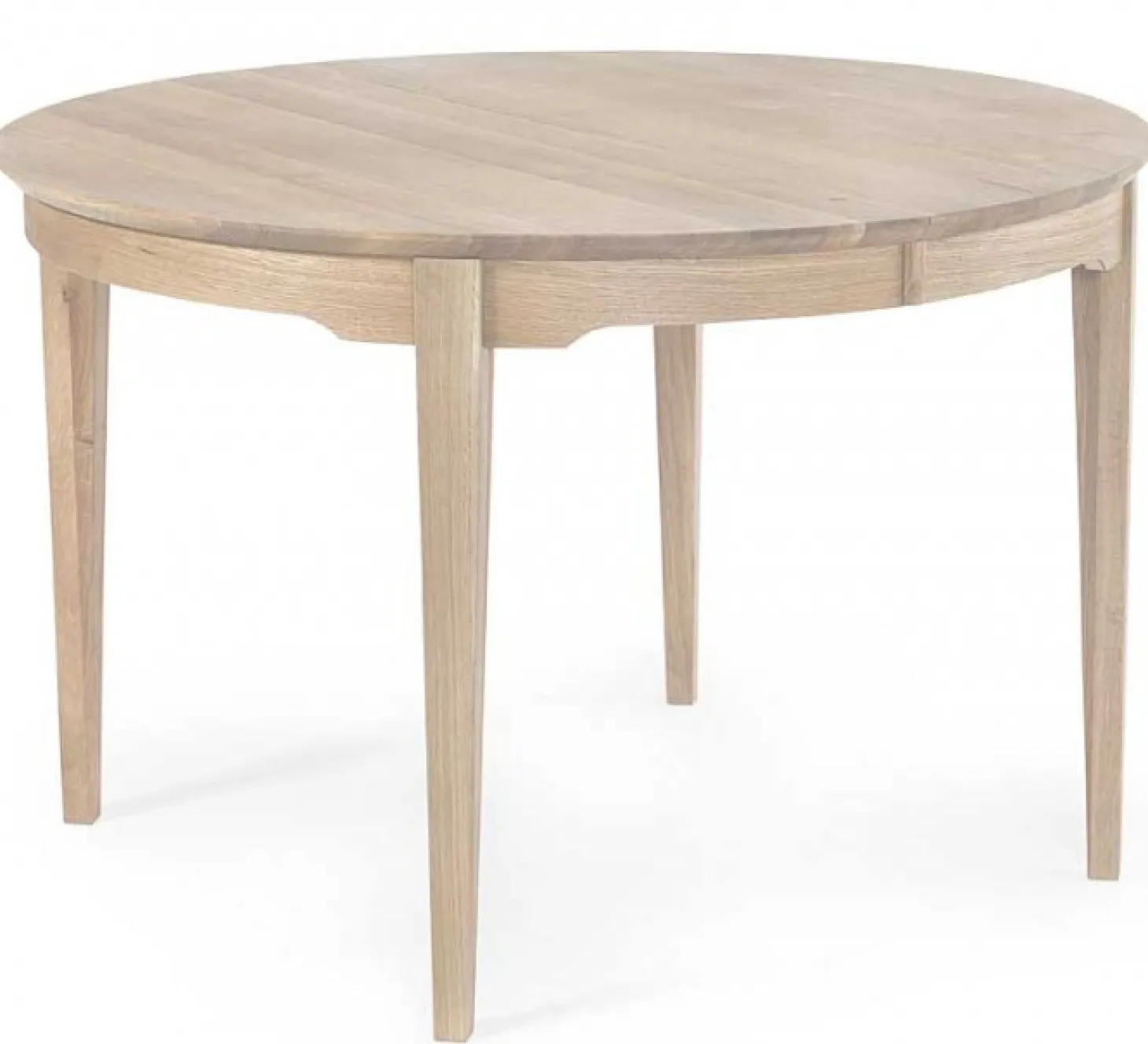 HOVDALA Matbord Ø 115cm Inkl. Två Ilägg Vitoljad Ek