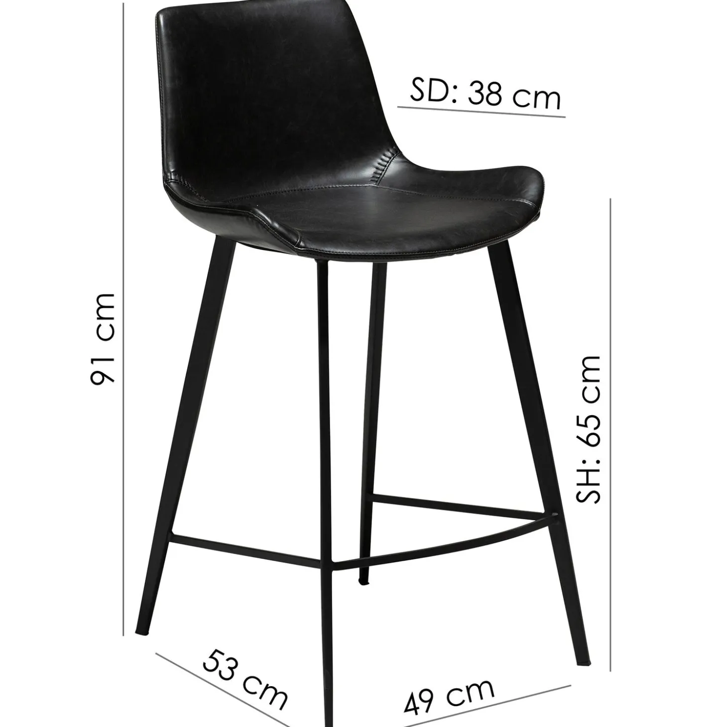 Hype Barstol Black, 65 cm