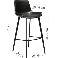 Hype Barstol Vintage Grey, 75 cm