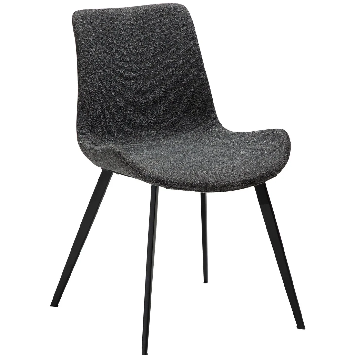 Hype Stol Pebble Grey Bouclé, Black