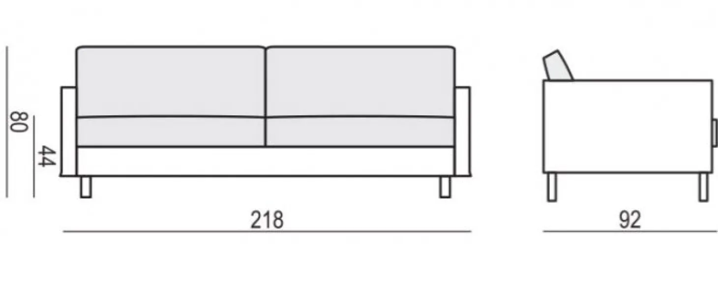 Impulse 3-sits Soffa Lux King Light Grey