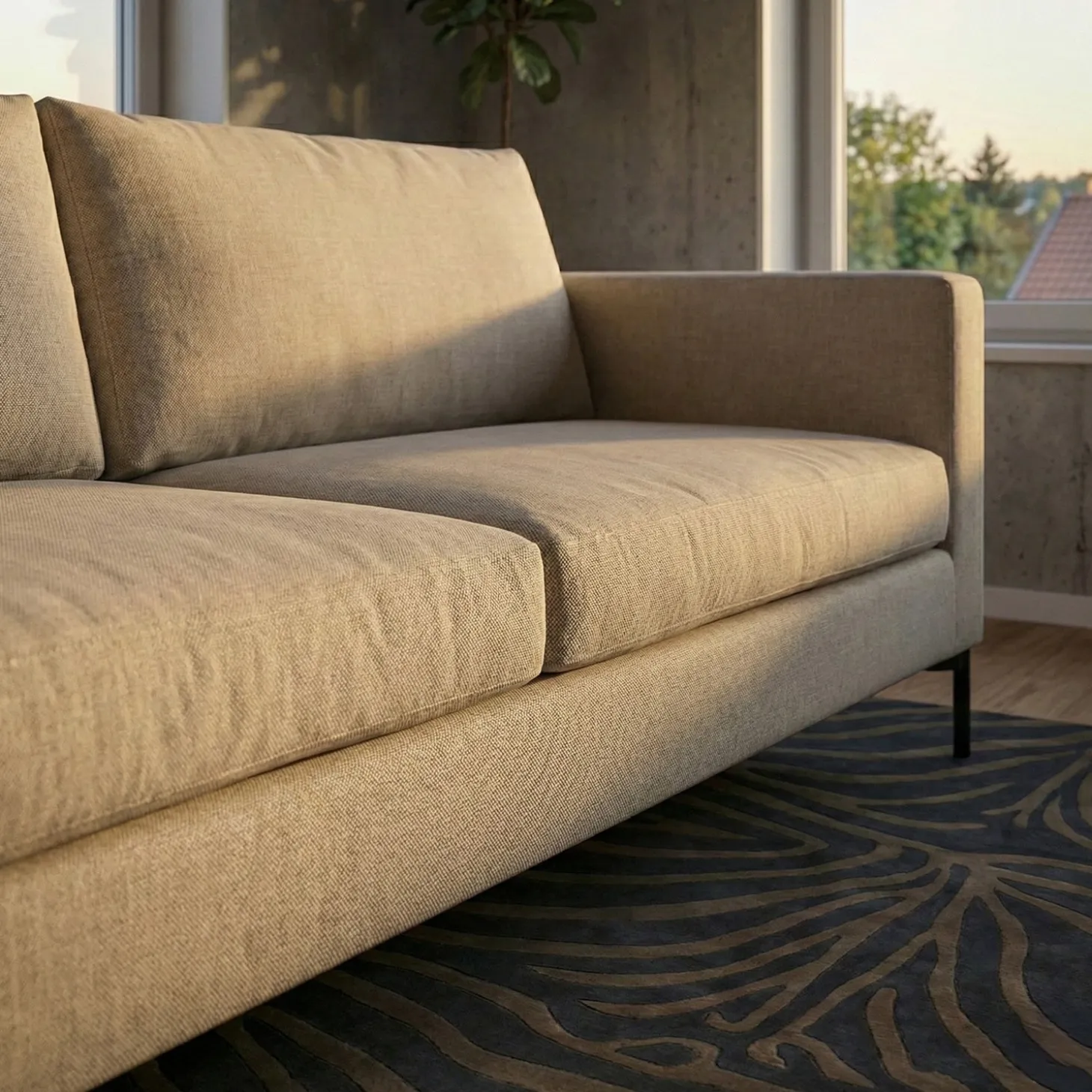 Impulse 4-sits Soffa Lux Timber Light Beige