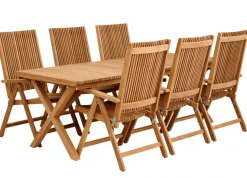 Julita Matgrupp 220x90 cm Teak ink 6st Pos.stolar