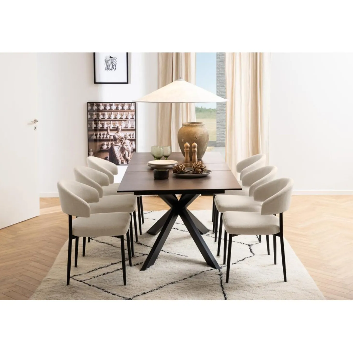 Kaley Matstol Basel tyg Beige