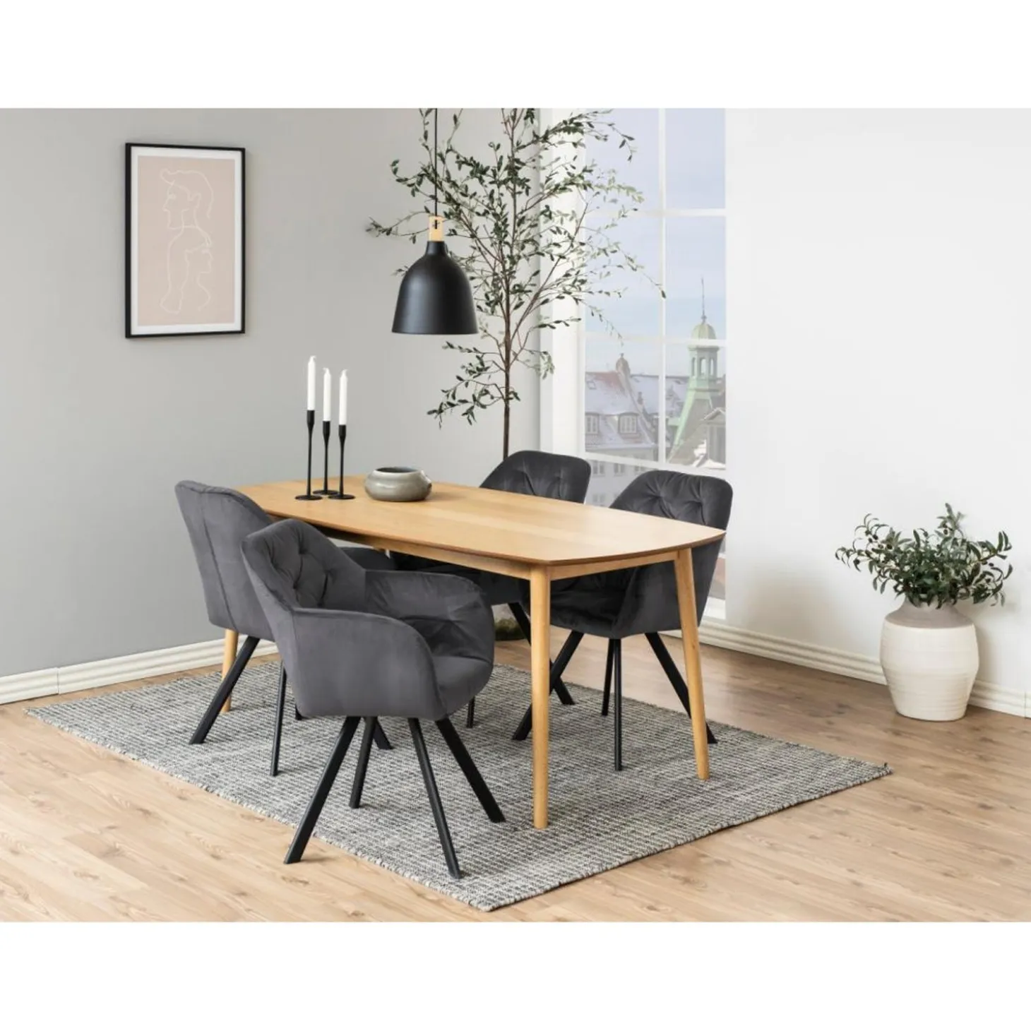 Katie Karmstol Vic tyg Mörkgrå