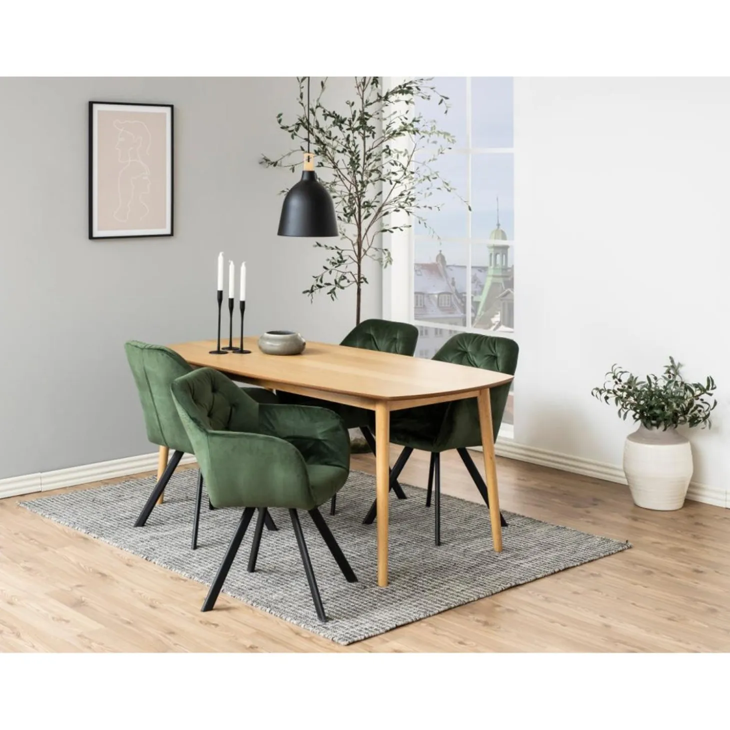 Katie Karmstol Vic tyg Skogsgrön