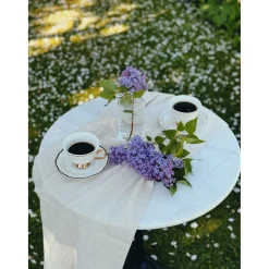 Krögaren Utebord Ø60 cm Vit/Svart