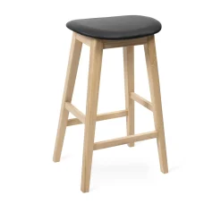 Kyoto Barpall Vitoljad Ek, Svart läder