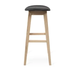 Kyoto Barpall Vitoljad Ek, Svart läder