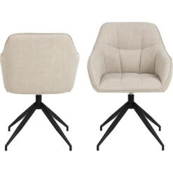 Laval Karmstol Snurr Basel tyg Beige