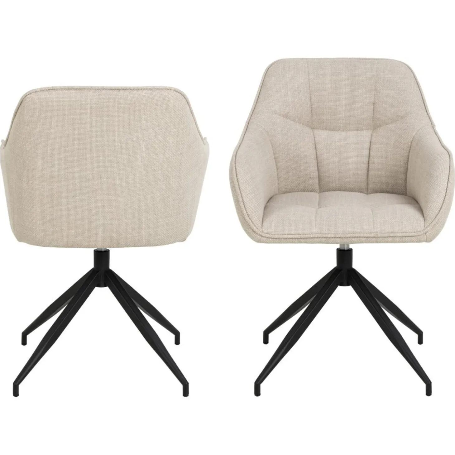 Laval Karmstol Snurr Basel tyg Beige