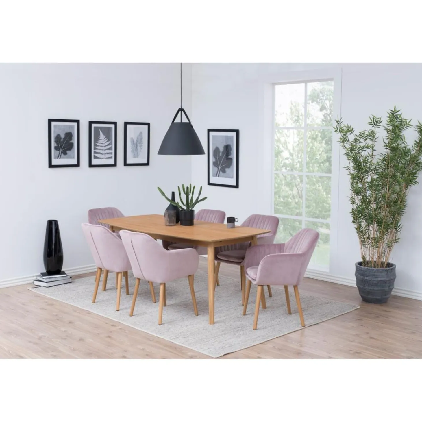 Le Havre Karmstol Vic tyg Rosa/Ek