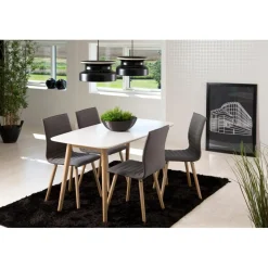 Lillesand Matbord 150x80 cm Vit/Ek