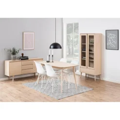 Lillesand Matbord 150x80 cm Vitpigmenterad Ek