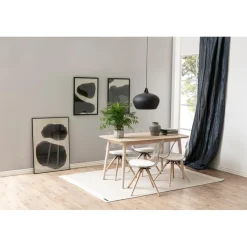 Lillesand Matbord 150x80 cm Vitpigmenterad Ek
