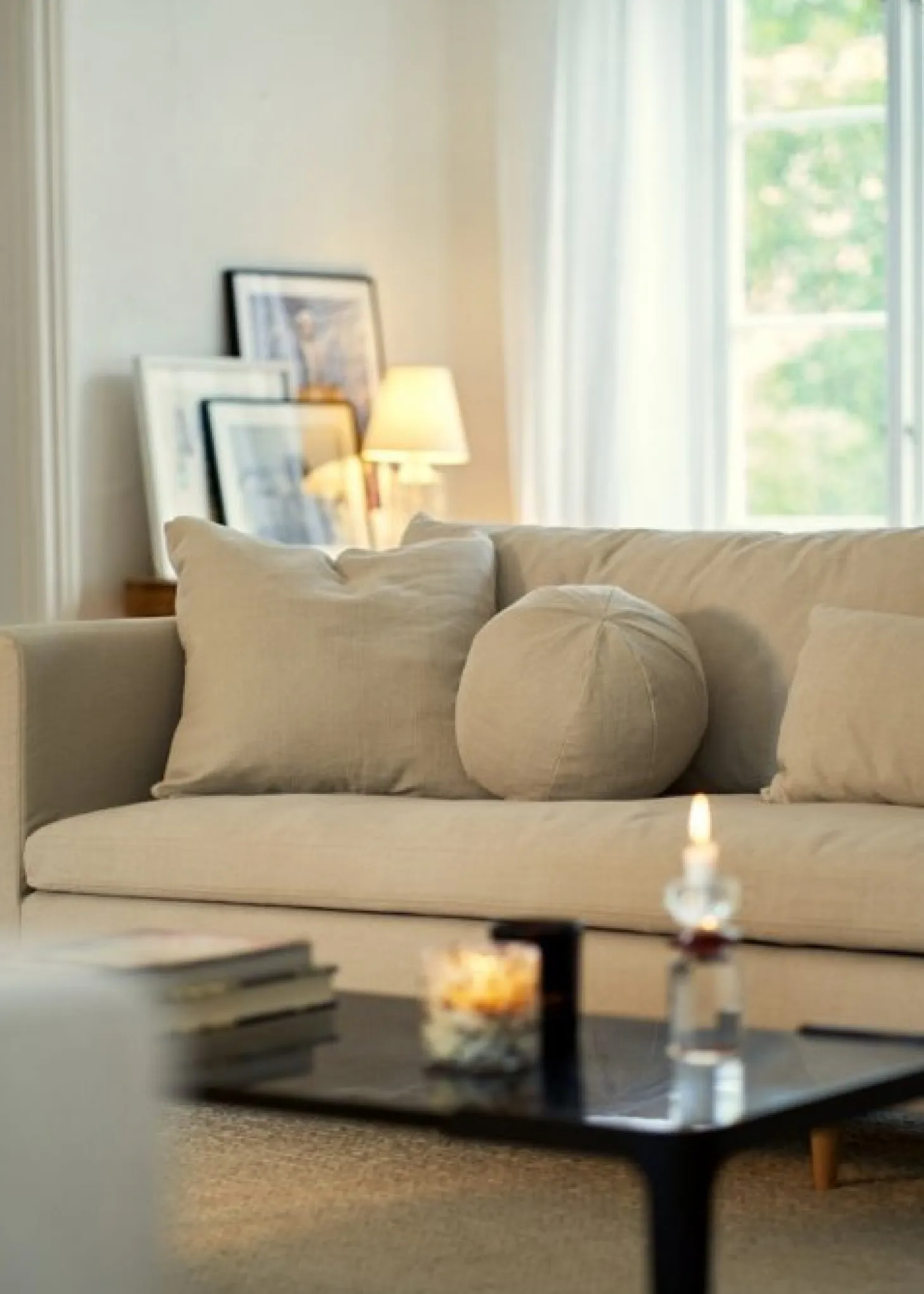 Lill 3-sits Soffa LC Caleido Stampato Beige