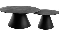 Liora Satsbord Rund Svart / Grå Keramik