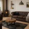Liverpool Chesterfield soffa 2-sits Brun