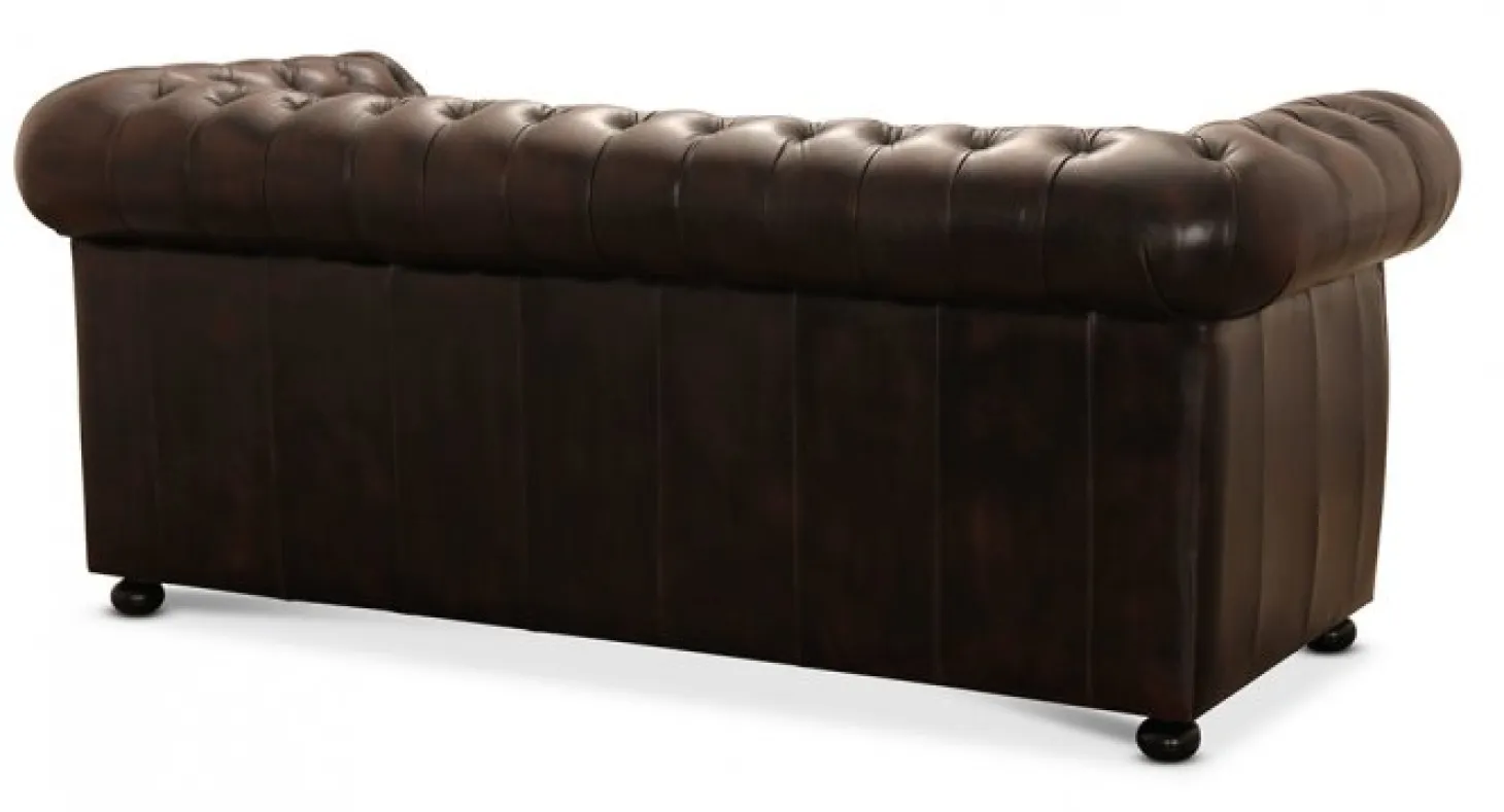 Liverpool Chesterfield soffa 3-sits Brun