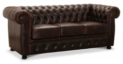 Liverpool Chesterfield soffa 3-sits Burgundy