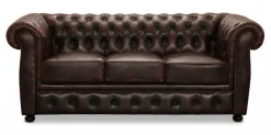 Liverpool Chesterfield soffa 3-sits Burgundy