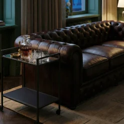 Liverpool Chesterfield soffa 3-sits Burgundy