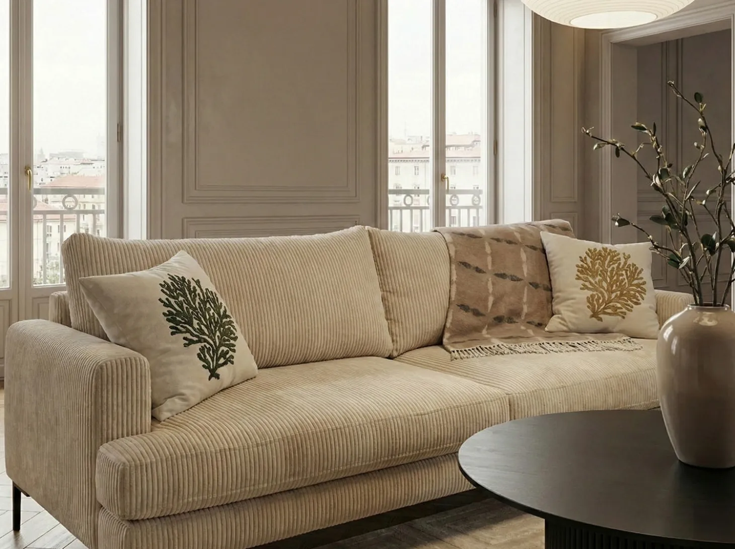 Luciana 3-sits Soffa Lincoln Creme