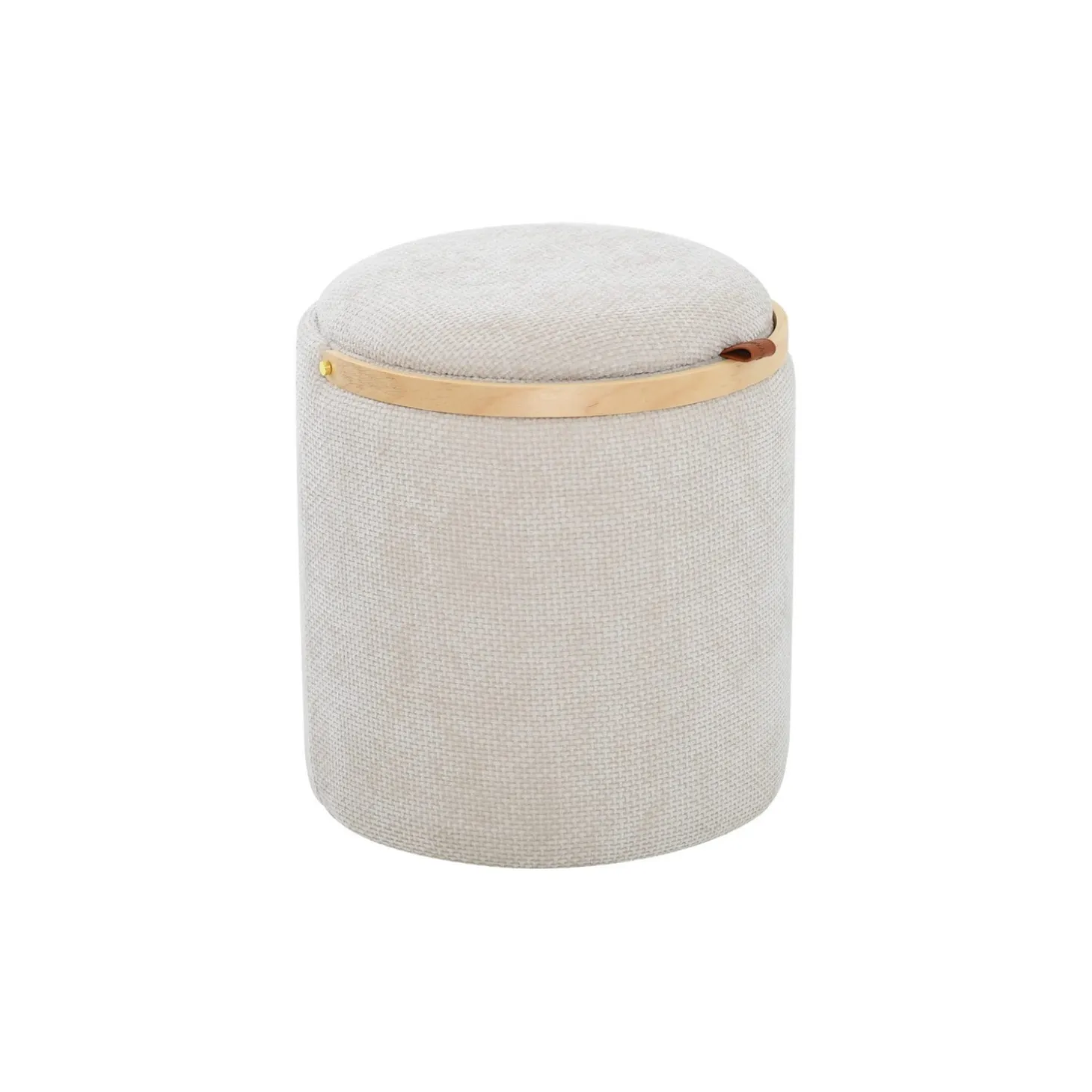 Lykke Puff Trähandtag Beige