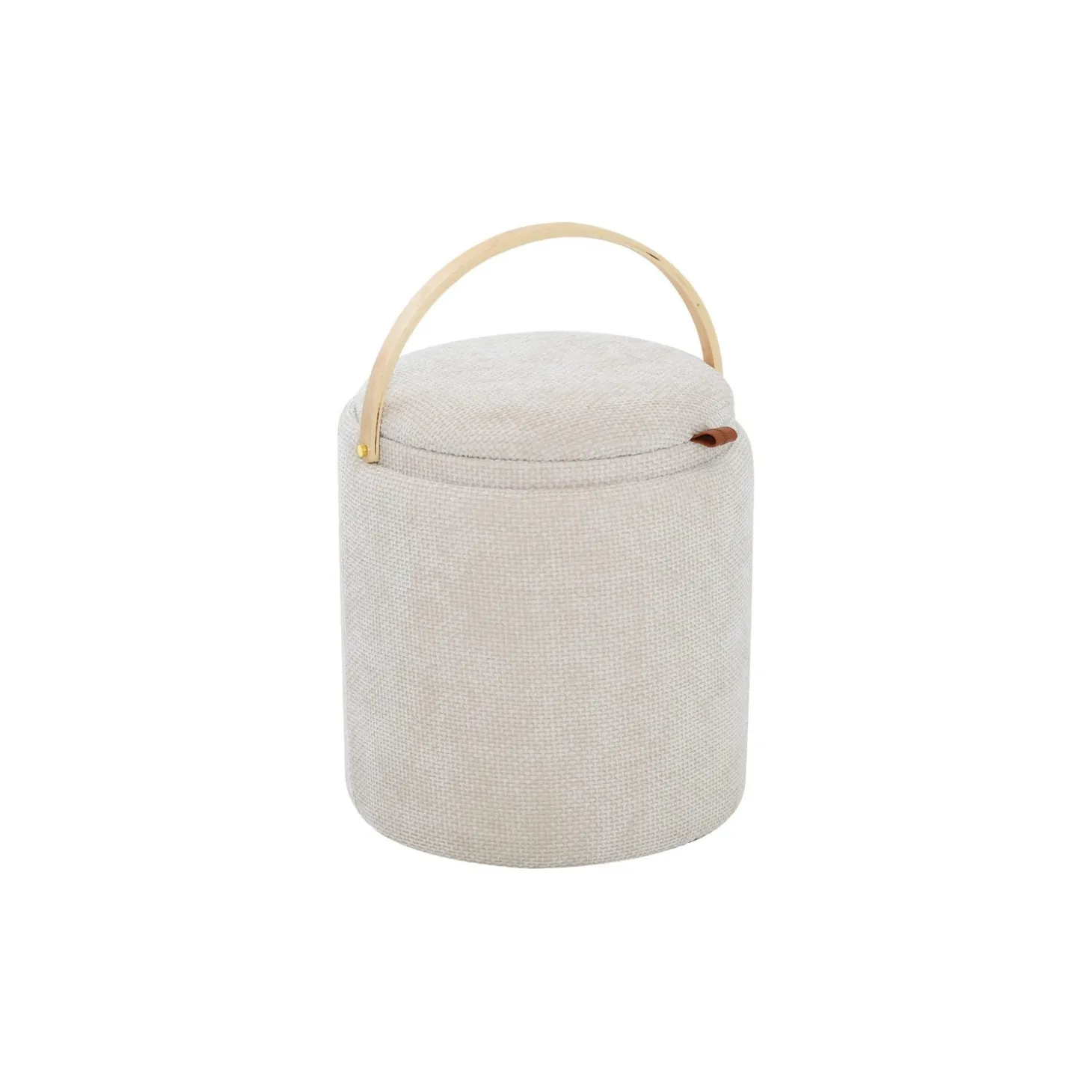 Lykke Puff Trähandtag Beige