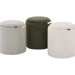 Lykke Puff Trähandtag Grå/brun