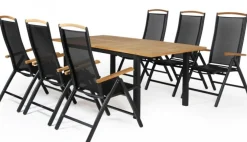 Lyon Matgrupp 152-210 cm ink 4st Andy Pos. Svart/Teak