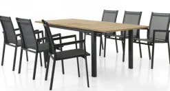 Lyon Matgrupp 152-210 cm ink 6st Avanti Svart/Teak