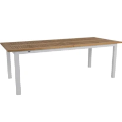 Lyon Utebord 100x224-304 cm Light Grey / Teak