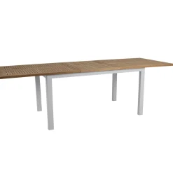 Lyon Utebord 92x194-252 cm Light Grey/ Teak