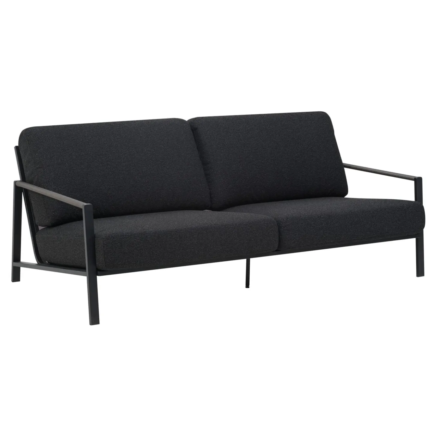 Lyra 2,5-sits Soffa 193x99 cm Svart/Teddy Black