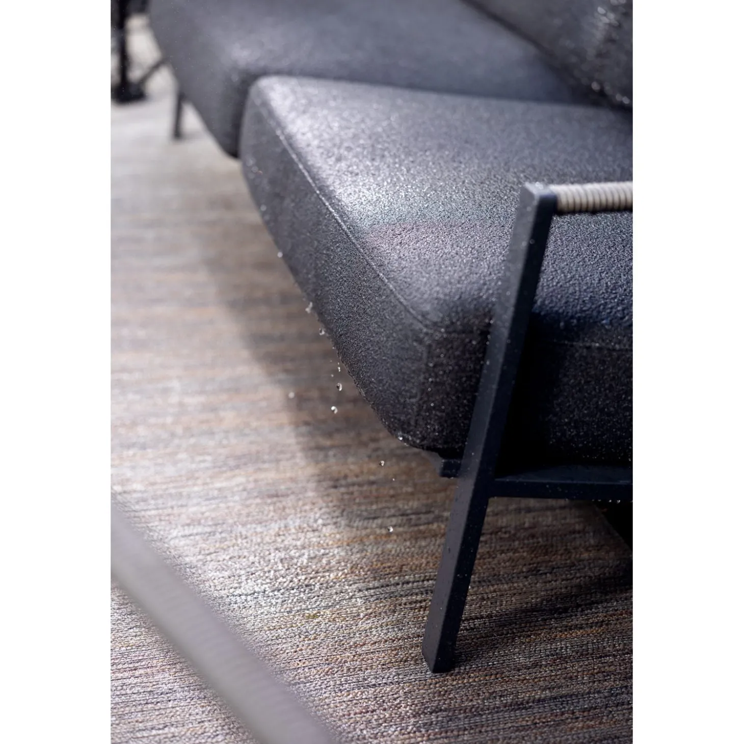 Lyra 2,5-sits Soffa 193x99 cm Svart/Teddy Black