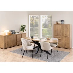 Macon Matstol Monza tyg Beige